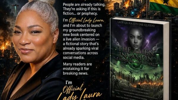 Official Lady Laura Announces Global Book Release — Fictional “Alien Invasion” Novel Sparks Viral Conversation Ahead of Ghana Launch